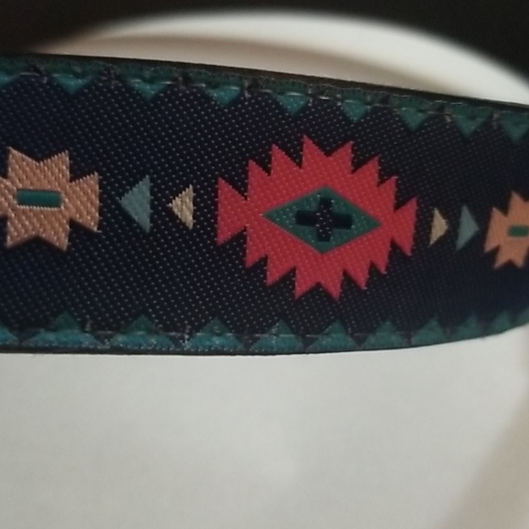 Southwestern Print Boho Blue & Pink Waist Belt - Picture 7 of 7